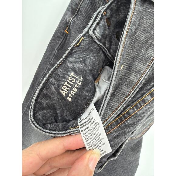 American Eagle Y2K Bootcut Artist Stretch Womens Jeans Sz 2 Grey Indie Sleaze - Picture 8 of 8